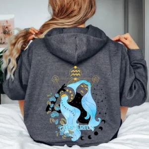 Aquarius Graphic Hoodie - Zodiac Astrology Sweatshirt