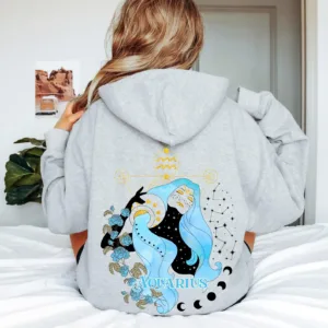 Aquarius Graphic Hoodie - Zodiac Astrology Sweatshirt