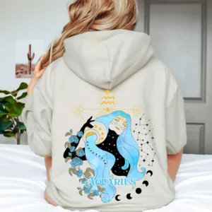 Aquarius Graphic Hoodie - Zodiac Astrology Sweatshirt