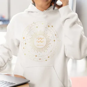 Aquarius Zodiac Hoodie - Astrology Gift Hoodie