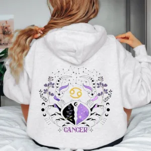 Cancer Zodiac Symbol Hoodie - Astrology Star Sign Gift