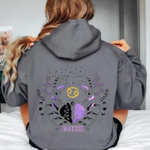 Cancer Zodiac Symbol Hoodie - Astrology Star Sign Gift