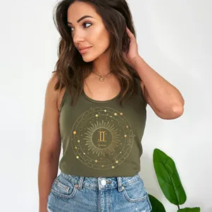 Gemini Astronomy Tank Top - Celestial Astrology Design