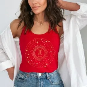 Gemini Astronomy Tank Top - Celestial Astrology Design