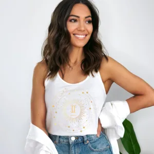 Gemini Astronomy Tank Top - Celestial Astrology Design