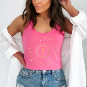 Gemini Astronomy Tank Top - Celestial Astrology Design