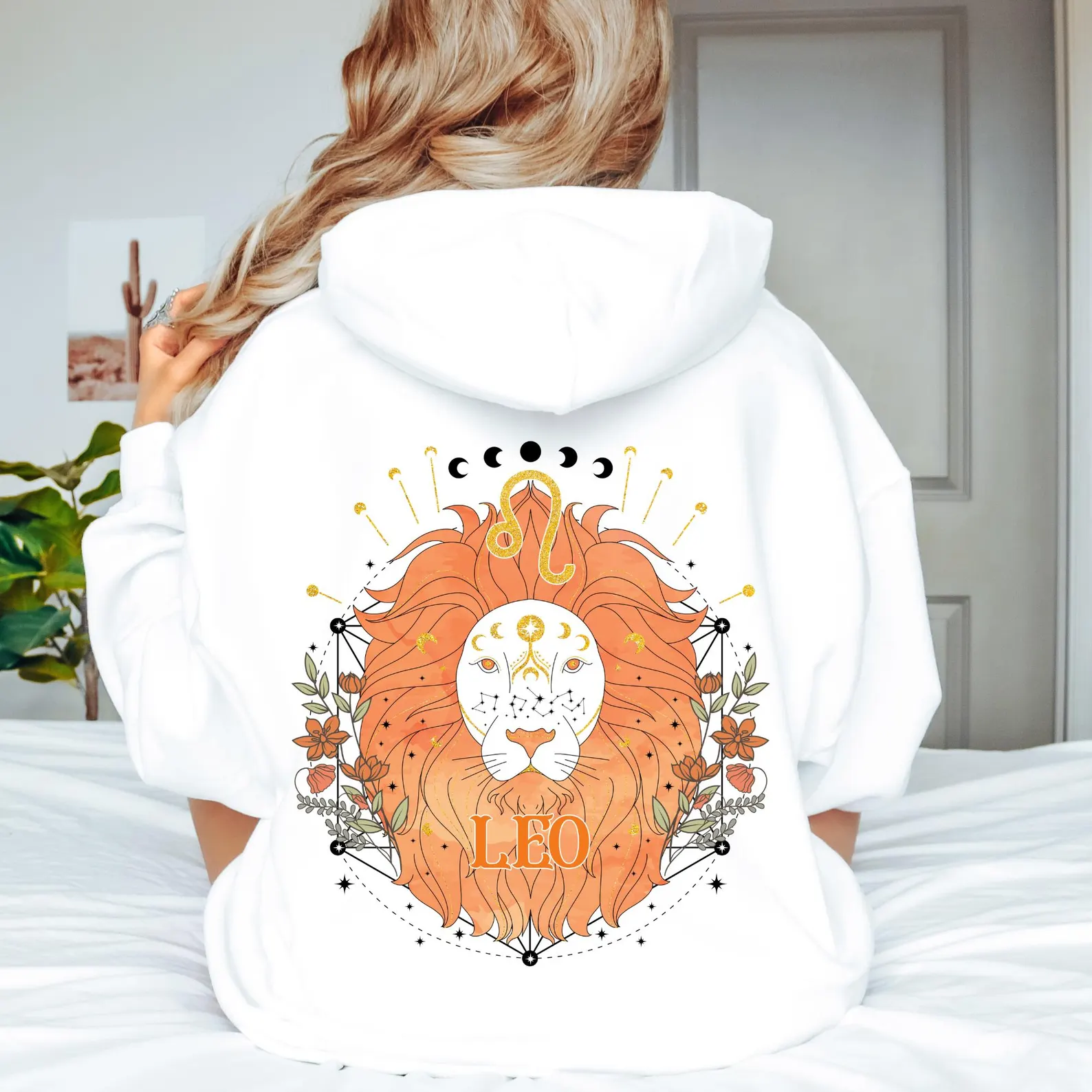Leo Zodiac Symbol Hoodie - Astrology Star Sign Apparel