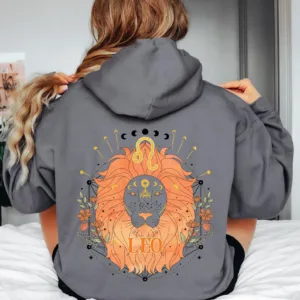 Leo Zodiac Symbol Hoodie - Astrology Star Sign Apparel