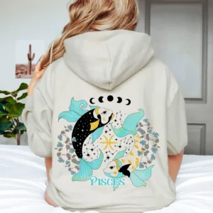 Pisces Graphic Color Hoodie - Astrology Zodiac Gift