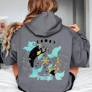 Pisces Graphic Color Hoodie - Astrology Zodiac Gift