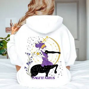 Sagittarius Graphic Hoodie - Astrology Birthday Gift Shirt