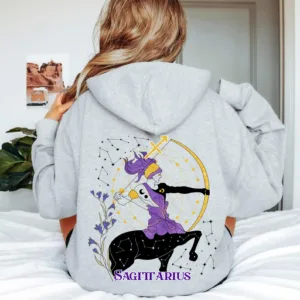 Sagittarius Graphic Hoodie - Astrology Birthday Gift Shirt
