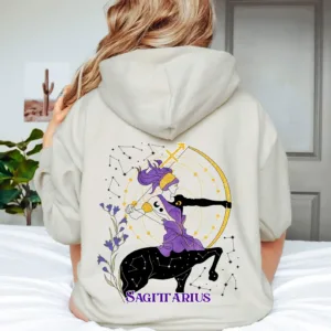 Sagittarius Graphic Hoodie - Astrology Birthday Gift Shirt
