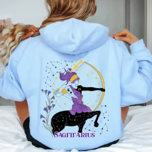 Sagittarius Graphic Hoodie - Astrology Birthday Gift Shirt