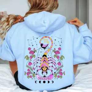 Scorpio Graphic Hoodie - Astrology Birthday Gift Shirt