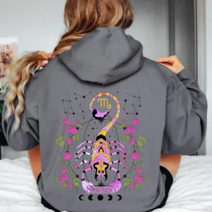 Scorpio Graphic Hoodie - Astrology Birthday Gift Shirt