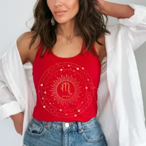 Scorpio Zodiac Tank Top - Trendy Celestial Astrology Design