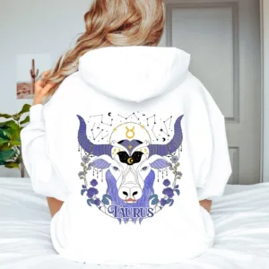 Taurus Graphic Hoodie - Zodiac Gift Astrology Pullover