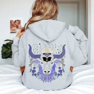 Taurus Graphic Hoodie - Zodiac Gift Astrology Pullover