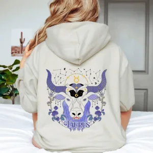 Taurus Graphic Hoodie - Zodiac Gift Astrology Pullover