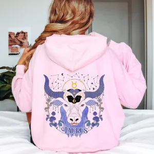 Taurus Graphic Hoodie - Zodiac Gift Astrology Pullover