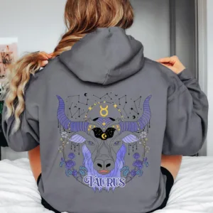 Taurus Graphic Hoodie - Zodiac Gift Astrology Pullover