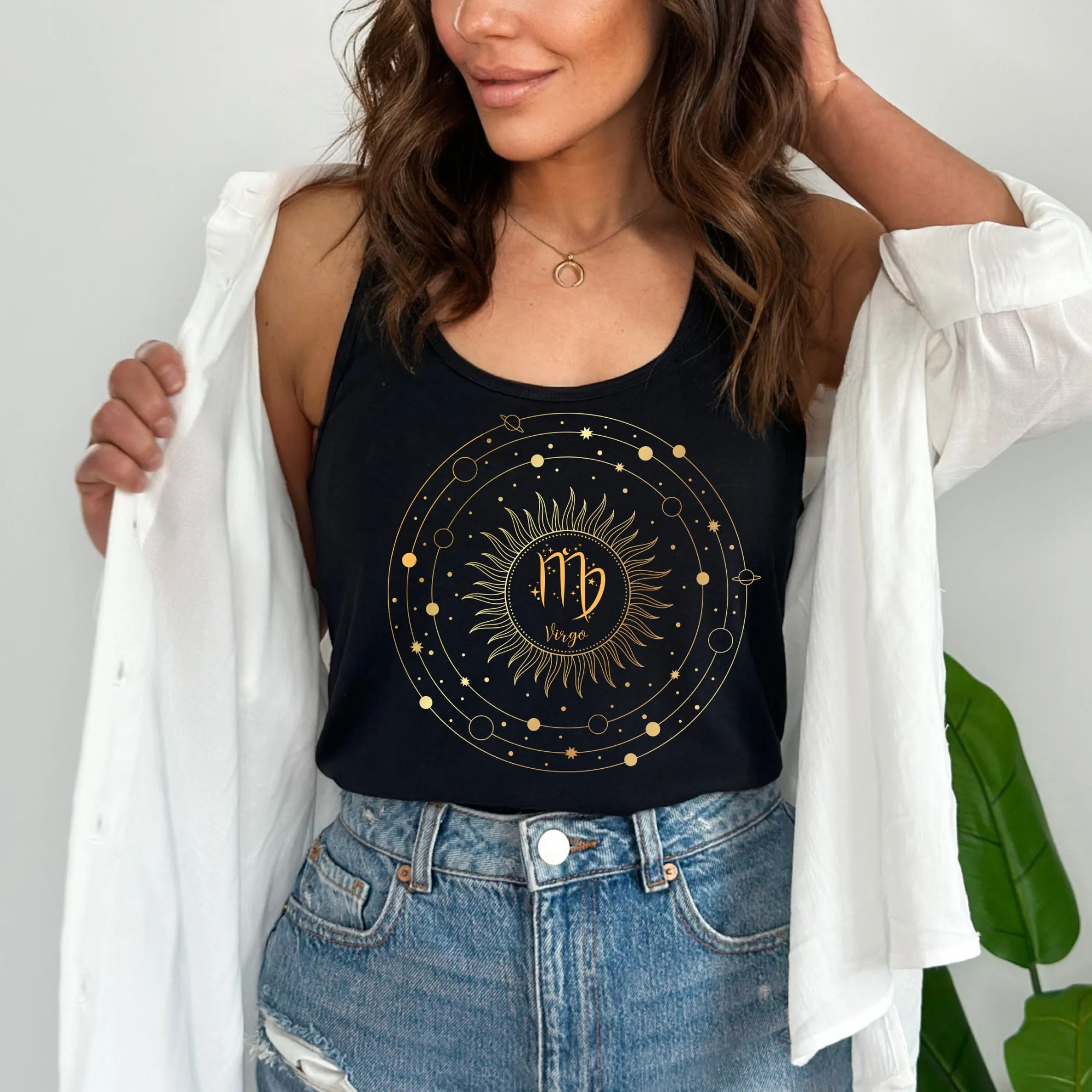 Virgo Zodiac Gift Tank Top - Astrology Constellation Design